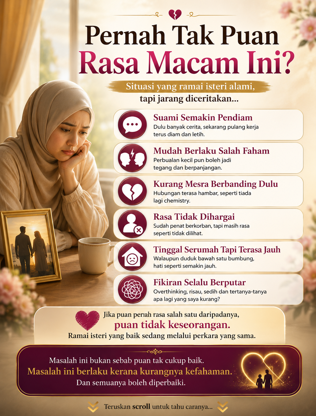 Pernah tak puan rasa macam ini? Situasi yang ramai isteri alami.